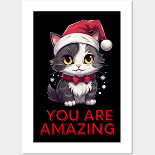 Christmas Cat - Funny Quote Posters and Art